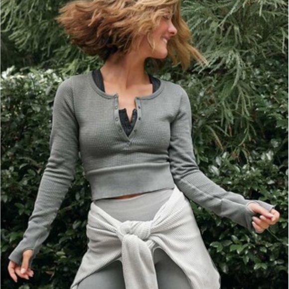 aerie Tops - Aerie‎ offline main squeeze waffle crop
